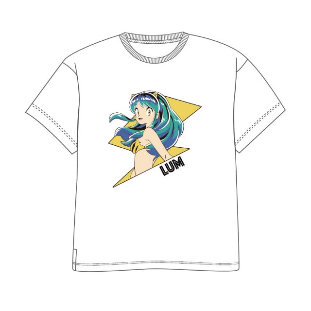 うる星やつら』 ラムちゃん柄ビッグシルエットTシャツ ホワイト