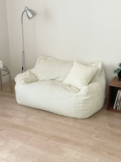 LOOSY 2人掛けビーズソファ Ivory｜2人用ソファ おしゃれ 一人暮らし