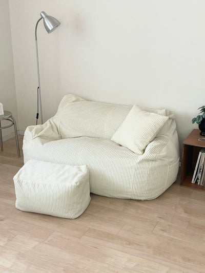LOOSY 2人掛けビーズソファ Ivory｜2人用ソファ おしゃれ 一人暮らし