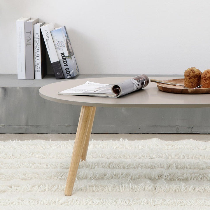 通販】Roomnhome｜ナチュラルローテーブル 天然木 おしゃれ 韓国