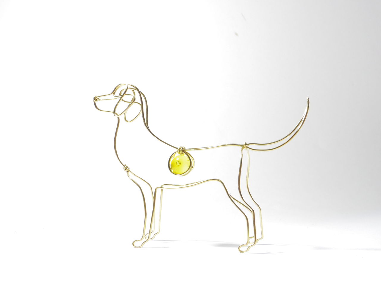 針金細工 動物 犬 ラブラドール : 針金細工職人 銀三こと林雄三の