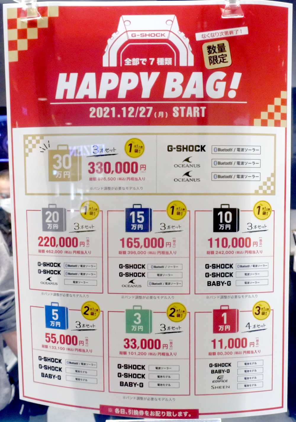 2022年初売りG-SHOCK福袋HAPPY BAGを開封、中身がスゴい！三井