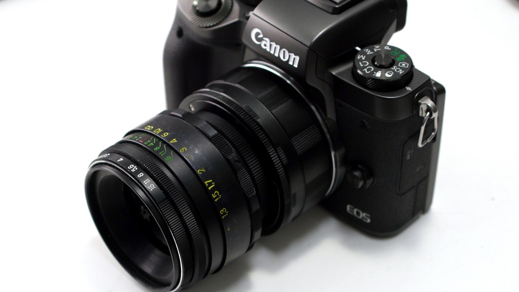 M42マウントレンズ 接写ヘリコイド内蔵 EOS-M用マウントアダプター