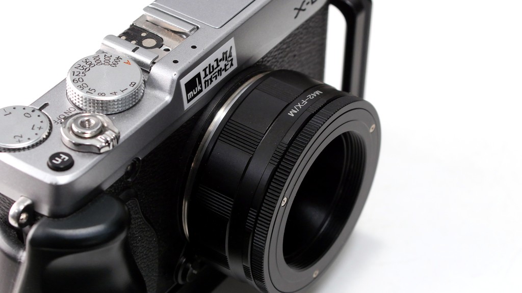 M42マウントのレンズ 接写ヘリコイド内蔵 フジXマウント用マウント