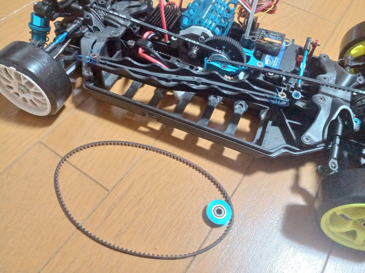 2025/4/19の作業：タミヤ TA05 4WDドリフトのケツカキ比アップ