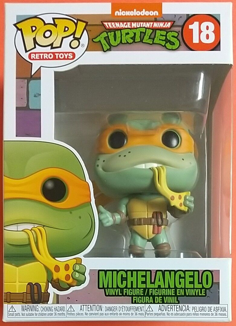 ピザを食べているタートルズのミケランジェロ♪】POP! RETRO TOYS