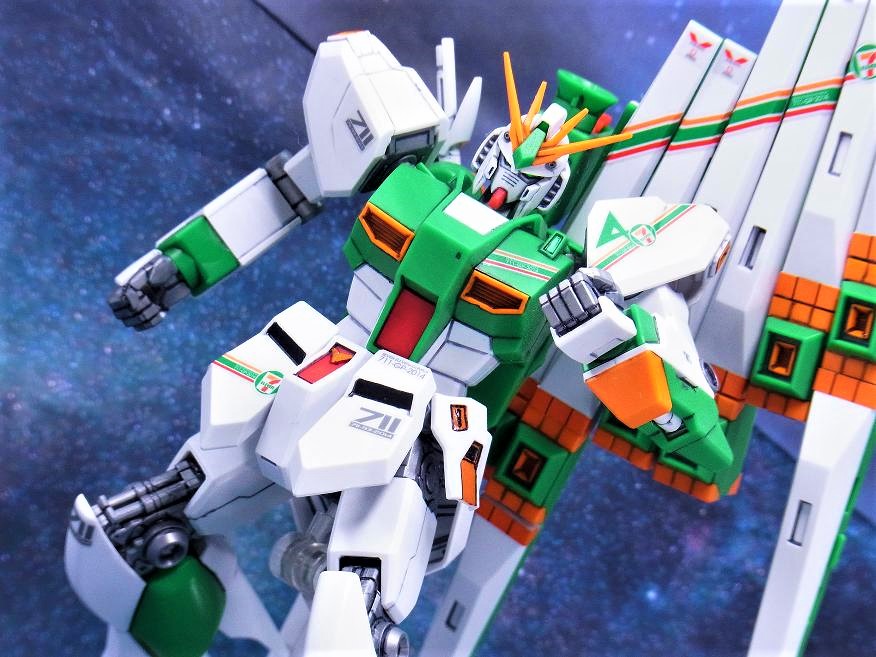 HGUC νガンダム Ver.GFT セブンイレブンカラー レビュー : おもちゃの