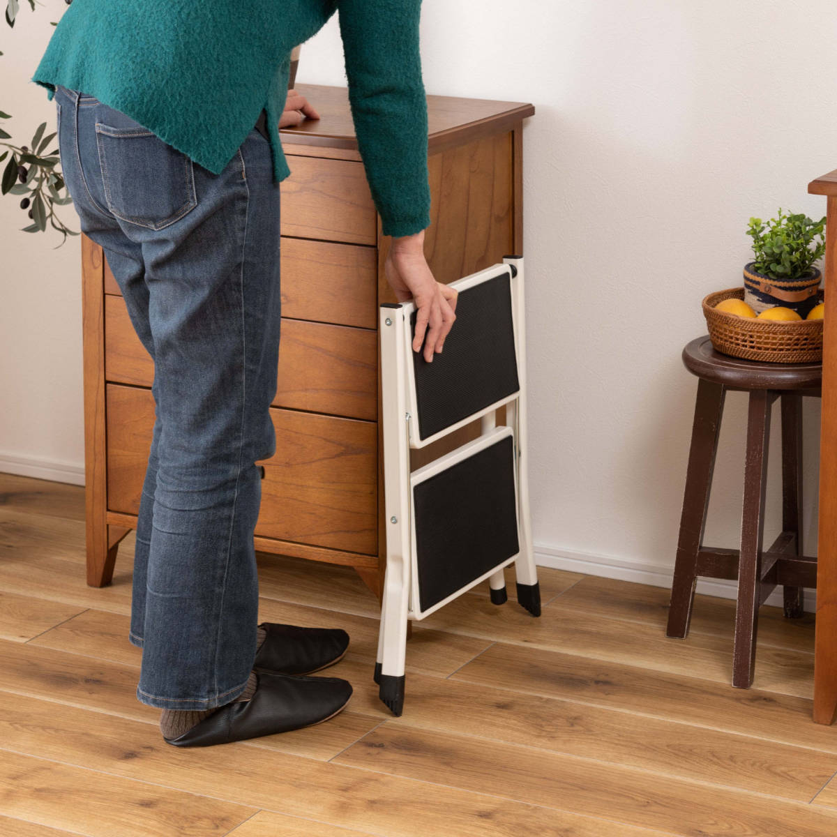 踏み台 ステップ台 2段 折りたたみ （ 脚立 ステップ スツール