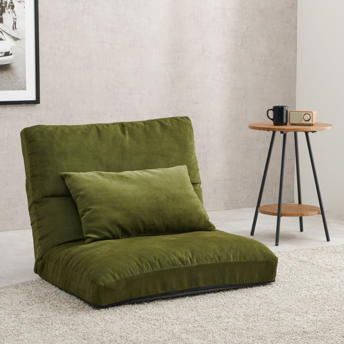 ソファ 幅75cm 7段階 リクライニング （ 一人掛け チェア 一人用 ロー