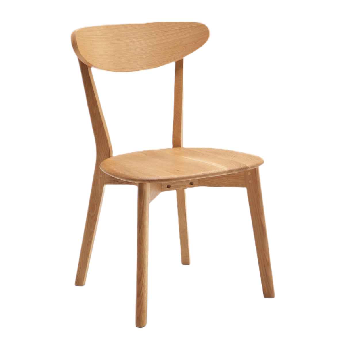 ダイニングチェア 2脚セット 座面高43cm ナチュラル 木製 （ 開梱設置