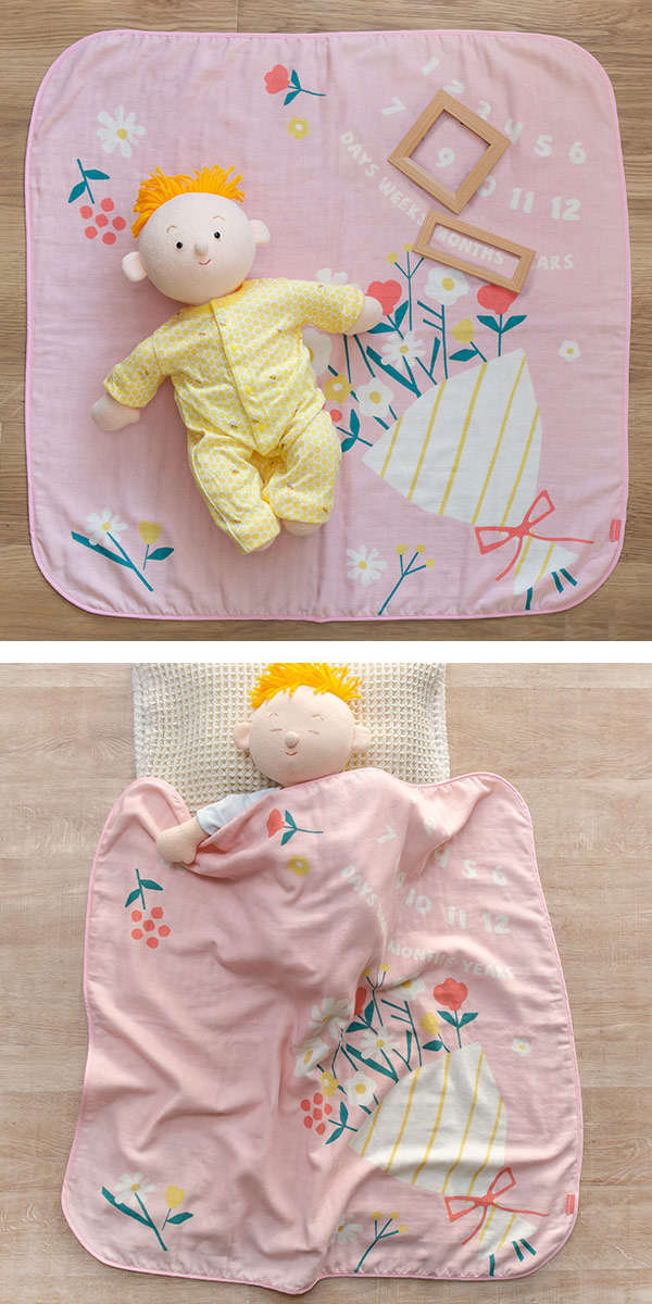 おくるみ nenne-futurum FLOWER SERIES （ タオルケット ブランケット