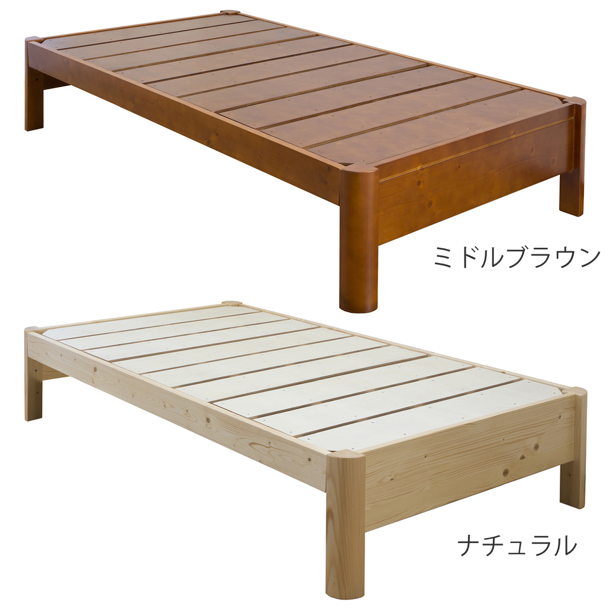 すのこベッド ダブル ステージ 耐荷重600kg 天然木 （ ベッドフレーム