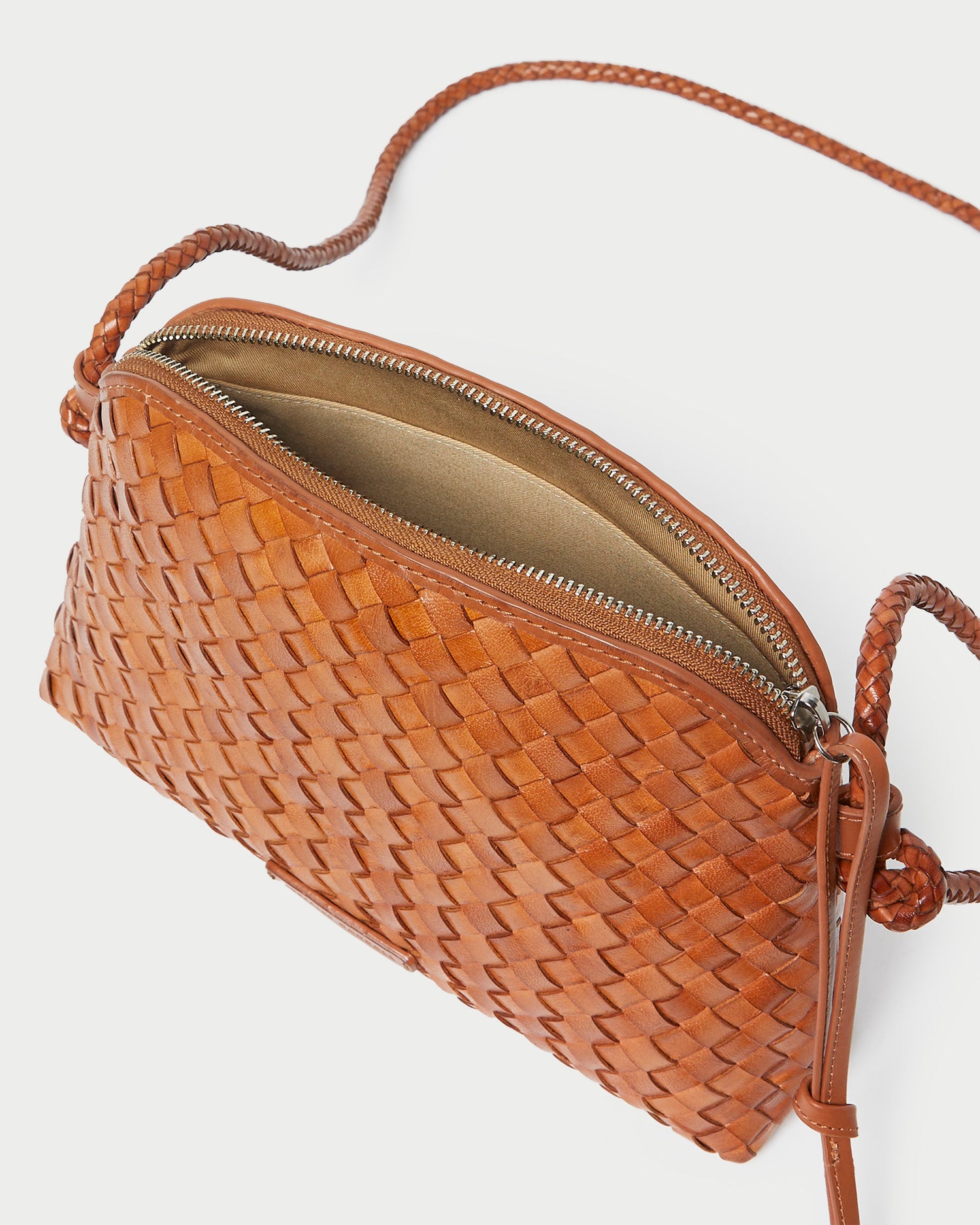 Mallory Timber Woven Leather Crossbody | Handbags