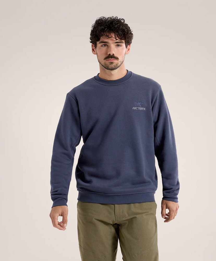 Emblem Fleece Crew Men's(L(MEN) Black Sapphire/ブラックサファイア