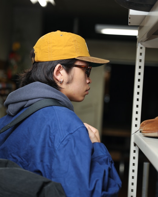 RRL Corduroy-Bill Oilcloth Ball Cap [Antique Gold]