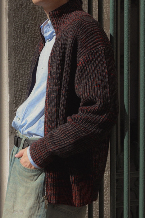 別注商品】BATONER×LOFTMAN｜Mix Color Tweed Knit Blouson