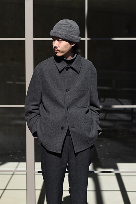 A.PRESSE/アプレッセ】Cashmere Light Flannel Coverall Jacket