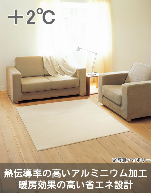ラグマット（秋・冬）ヒートウール【＋2℃/防ダニカーペット】 - 北欧