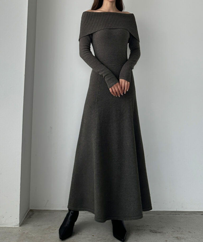 オフショルフレアニットワンピース | Louere (ルエレ)｜公式LOOKBOOK