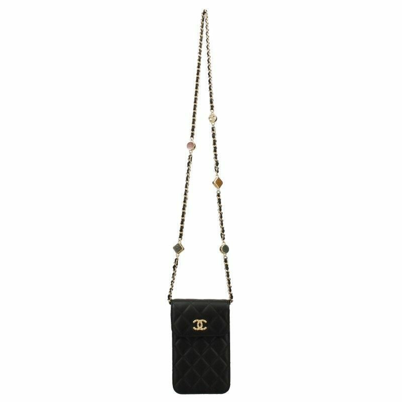 シャネル スマホショルダー レディース ブラック CHANEL AP3415 B12933