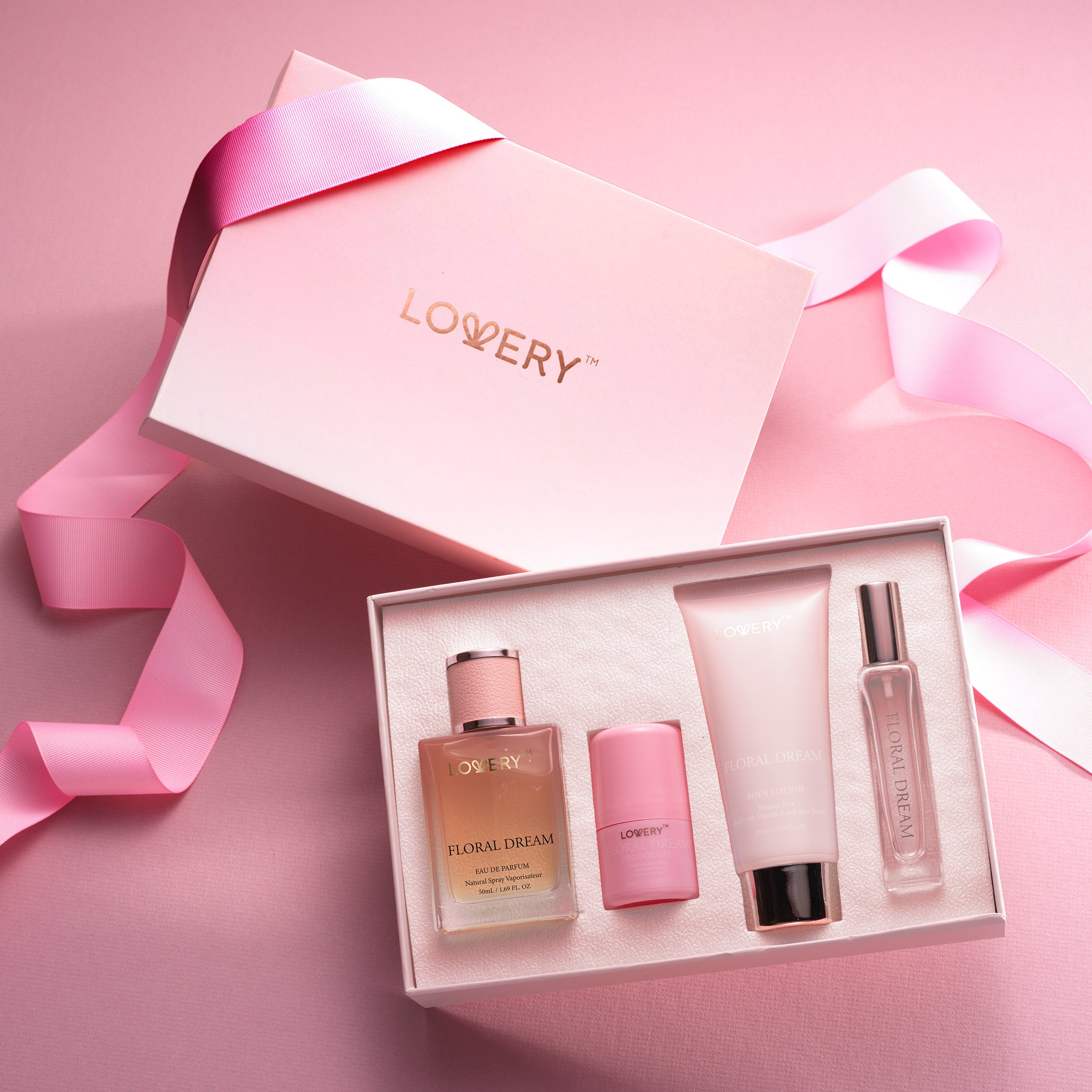 Floral Dream Bath & Body 4pc Women's Valentine's Day Gift Set - Lovery