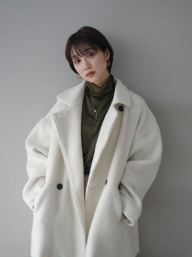 予約]シャギーミドルコート/アイボリー – Lumier