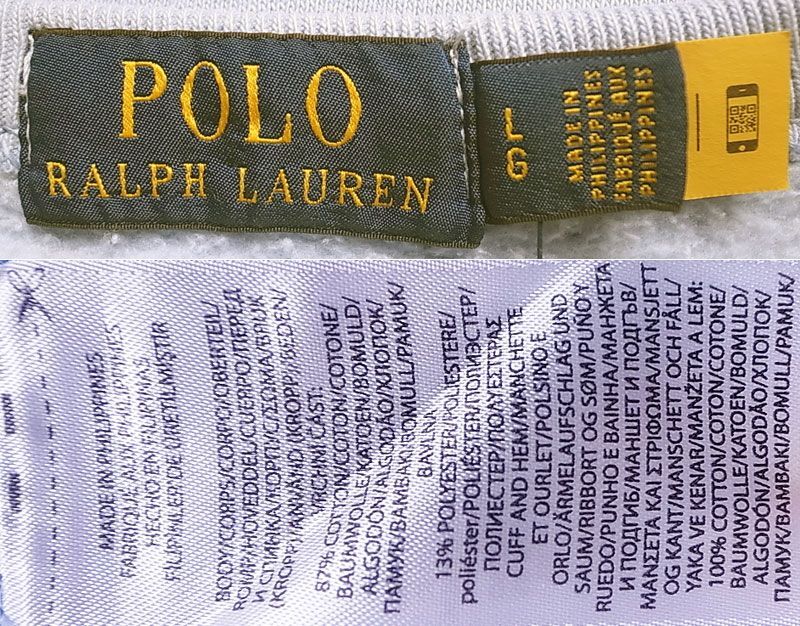 POLO RALPH LAUREN College Sweat ポロ カレッジ 前V スウェット