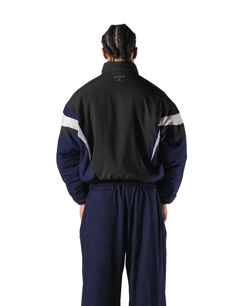 SWITCH LAYER™ 2Line TRACK | BLACK Puffer Jacket V.2 - Navy – LÝFT