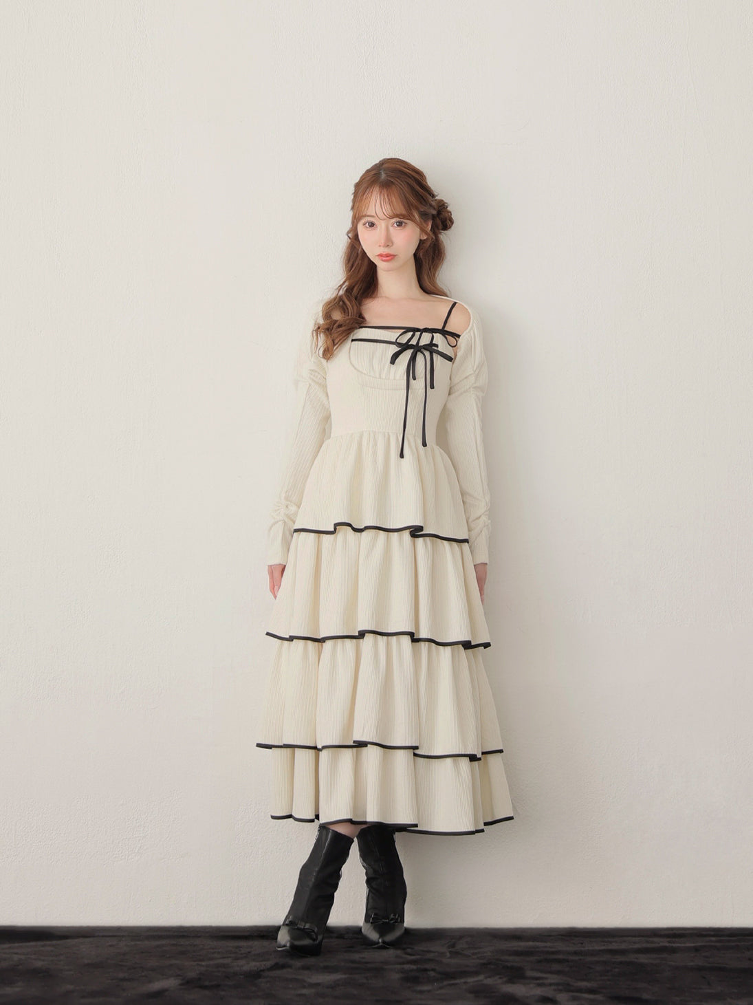 Tiered ribbon ensemble onepiece(eme10766) – M me eme