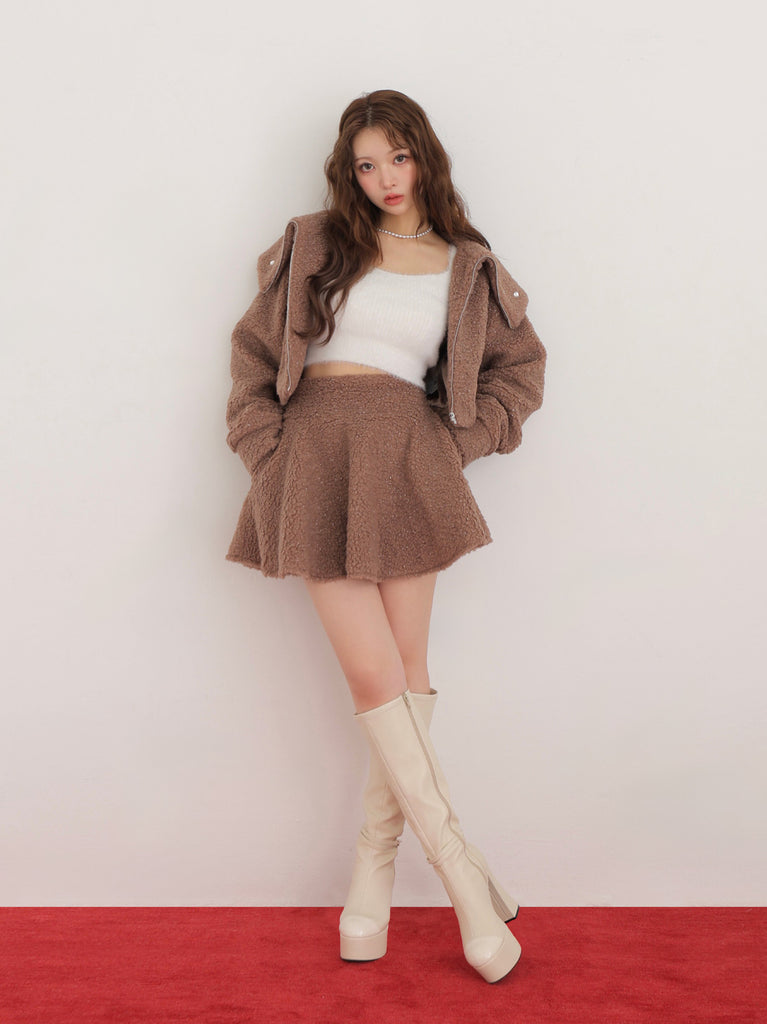 SALE】Boa flare mini skirt(eme10378) – M me eme