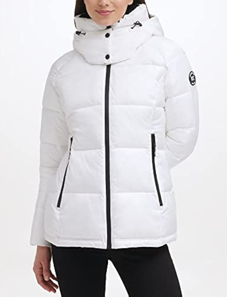 Amazon.com: Kenneth Cole Horizontal Zip Puffer, White, XXS