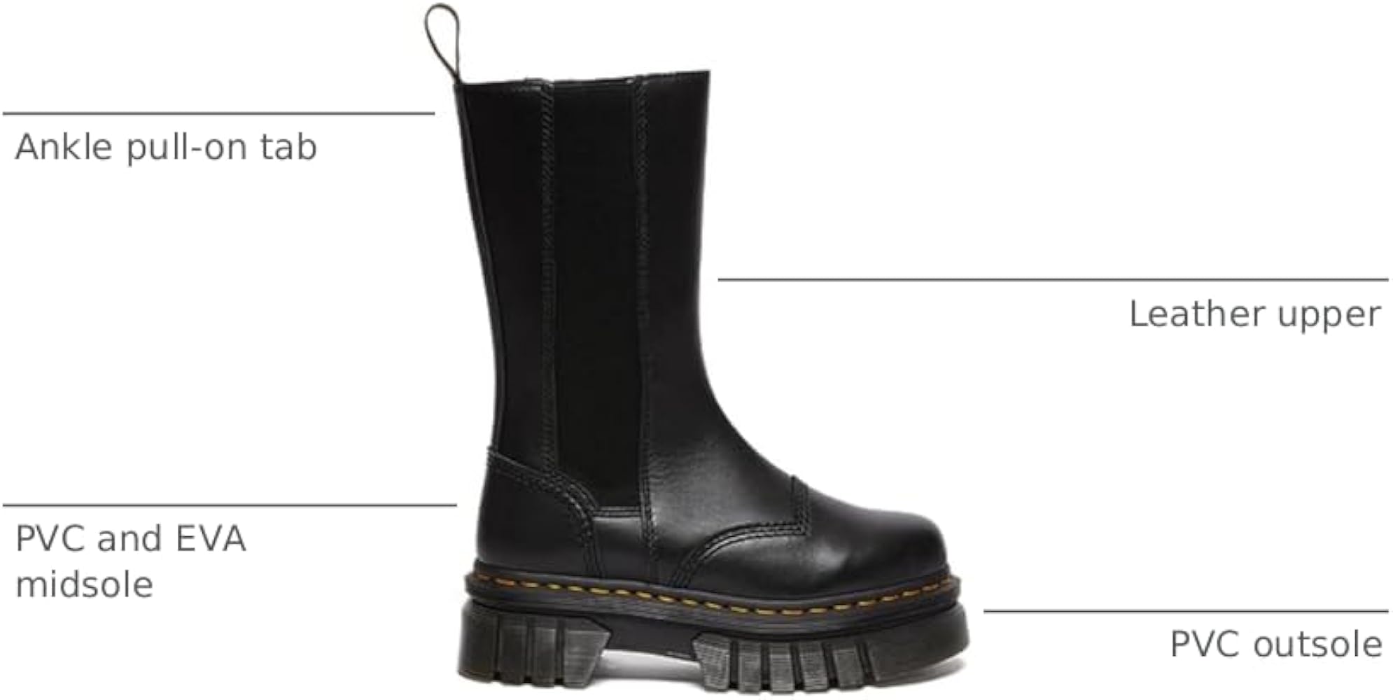 Amazon.com | Dr. Martens Audrick Chelsea Tall Black UK 3 (US