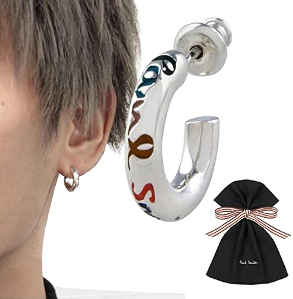 Amazon.co.jp: [ポールスミス] ピアス メンズ 片耳 リング シルバー