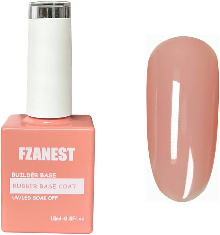 FZANEST Nude Builder Base Gel For Nails,Rubber Base Clear Sheer