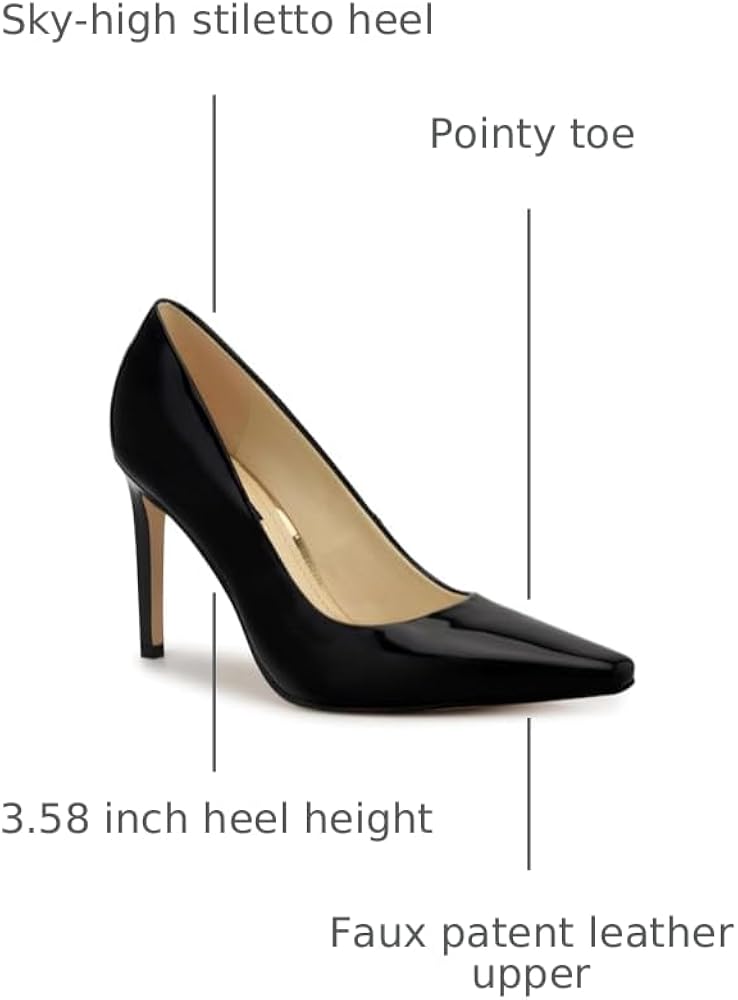 Amazon.com | Nine West Women's Oraye Pump, Black Patent 001, 6 | Pumps