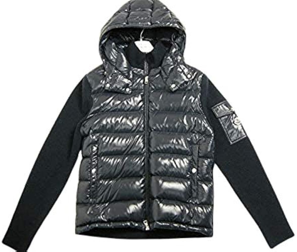 Amazon | [モンクレール] ニット切替フード付きダウンジャケット