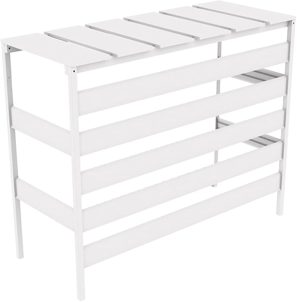 Amazon | 人工木 アルミ 室外機 カバー 5型 [ホワイト] aks-39989