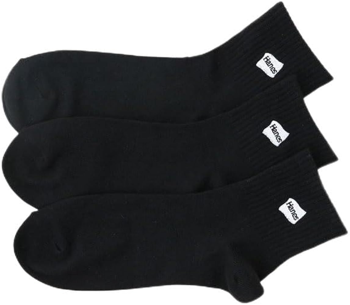 Amazon | [ヘインズ] 靴下 (3足組) ノンパイル 抗菌防臭 クォーター