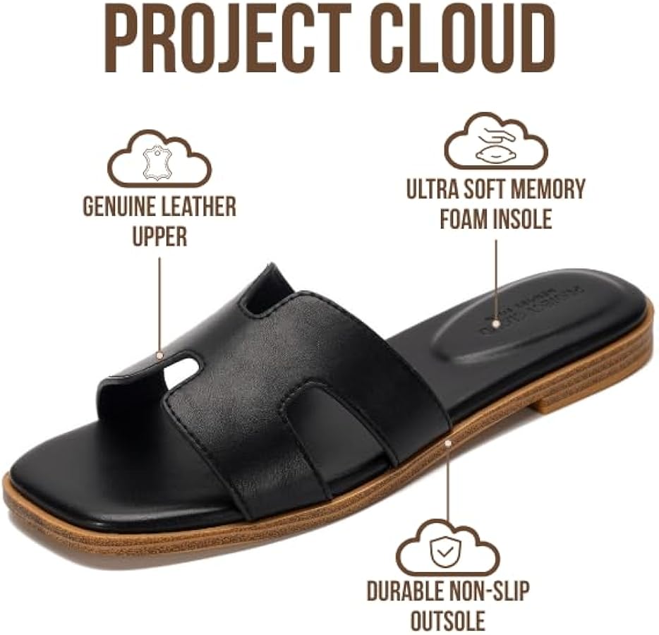 Amazon.com | Project Cloud 100% Genuine Leather Sandals for Women