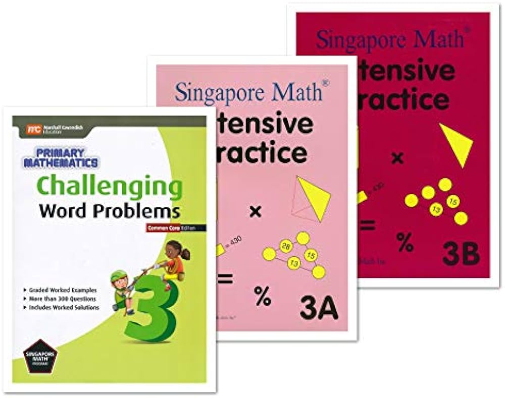 Singapore Math 3 Books Set for Grade 3 - Singapore Math Intensive