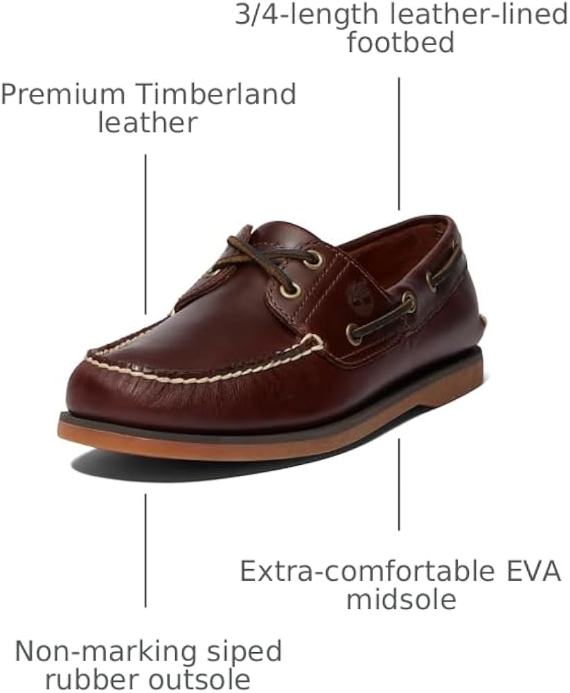 Amazon.com | Timberland Men's Classic Boat Shoe, Brown Leather, 7