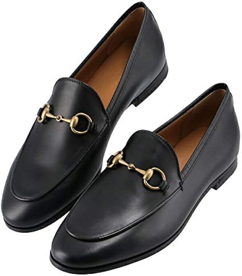 ヨルダーン GUCCI ホースビット レザーローファー 黒金 37 24.0 【公式