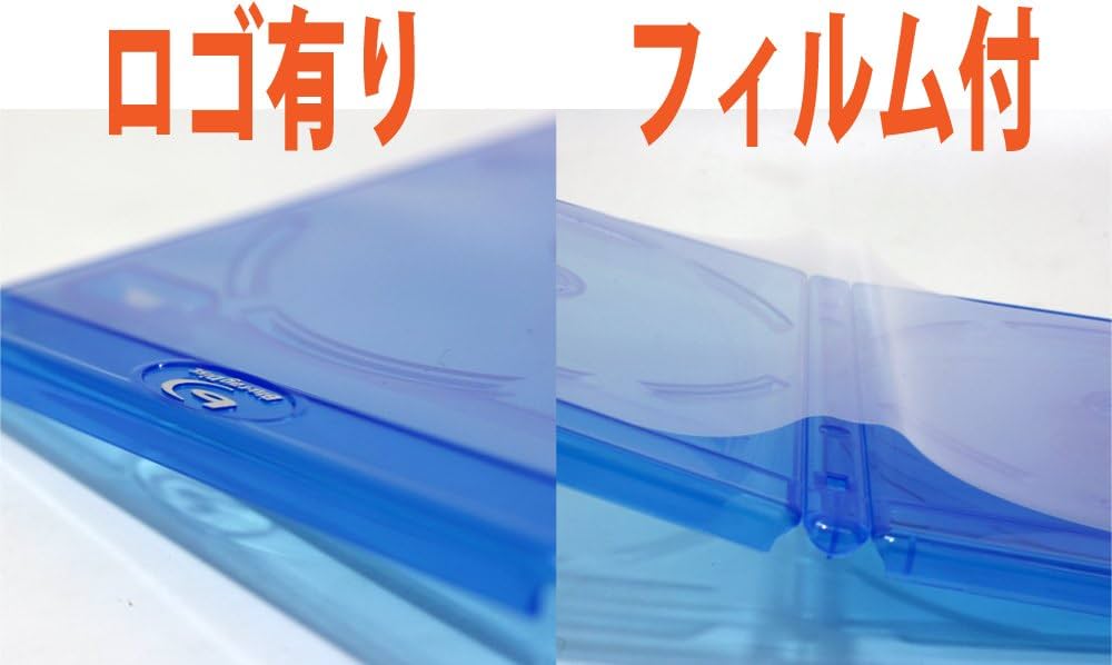 Amazon.co.jp: ブルーレイ収納ケース 6枚収納 22mm厚 ロゴ有 クリア
