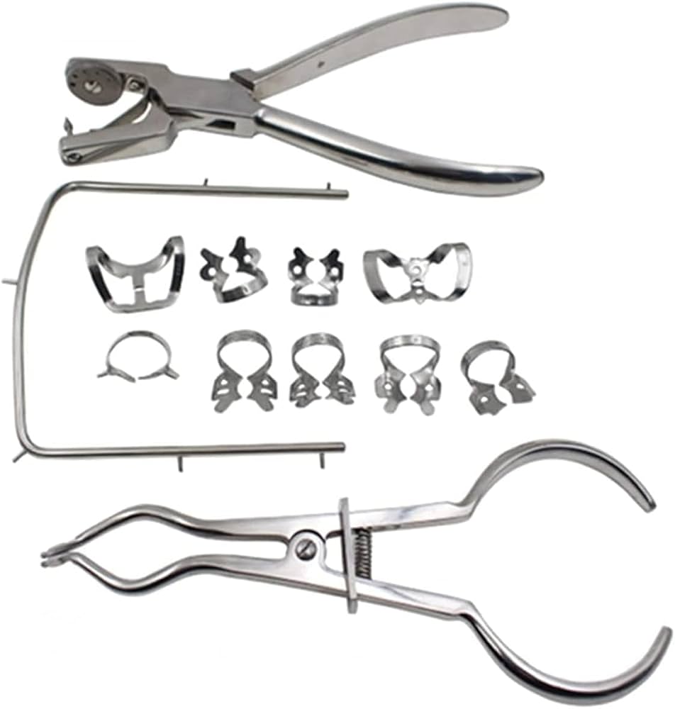 Amazon.co.jp: 歯科用歯内ラバーダムキット、ラバーダムパンチボード