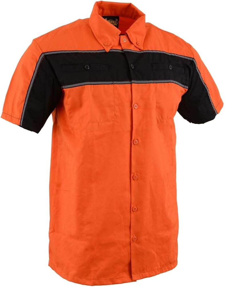 Amazon.com: Milwaukee Leather MDM11670 Men's Orange-Black Mechanic