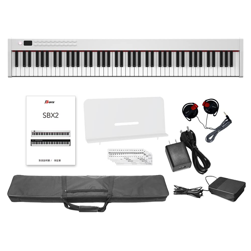 Amazon | BORA 電子ピアノ 88鍵盤 キーボード スリムボディ 充電可能