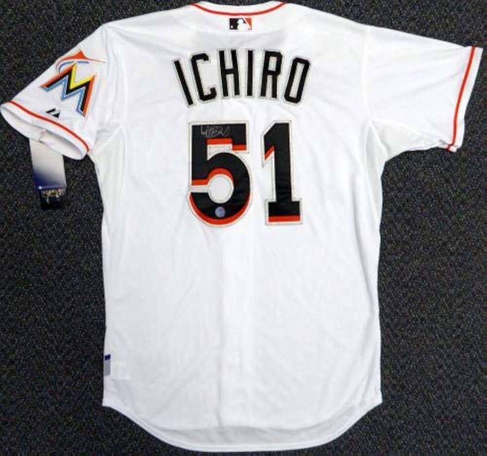Amazon.com: Miami Marlins Ichiro Suzuki Autographed Majestic