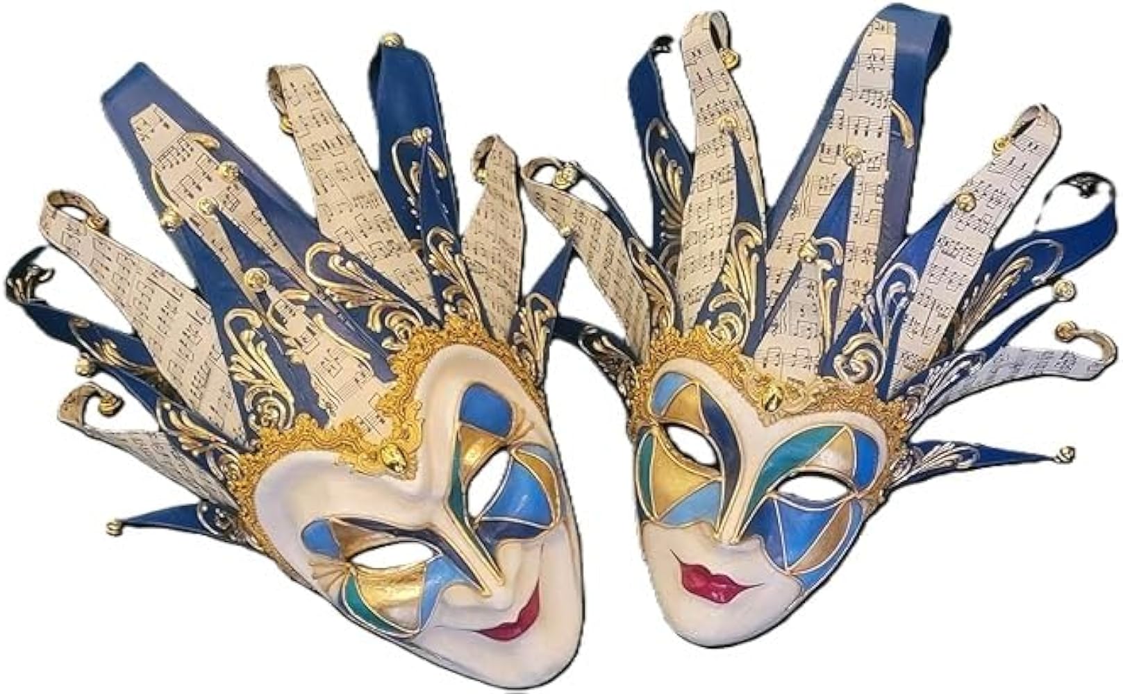 Amazon.com: 2 DJ Boris Brejcha style blue Venetian joker mask, 1