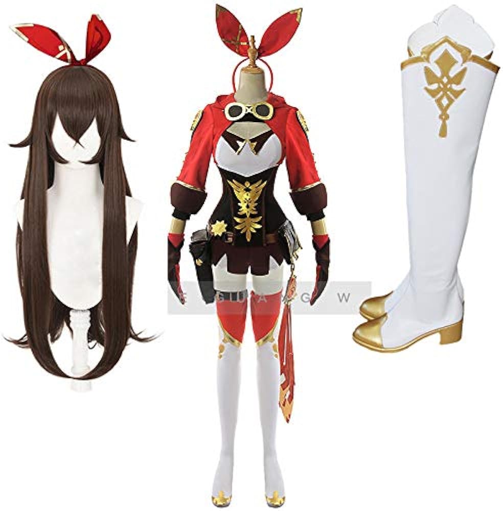 Amazon.co.jp: 原神(げんしん) アンバー コスプレ衣装 +ウィッグ +靴風