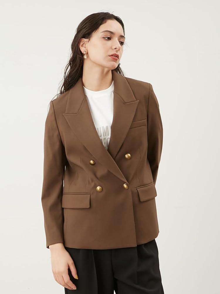 Amazon.co.jp: [ミラオーウェン] 金釦ダブルブレストブレザー